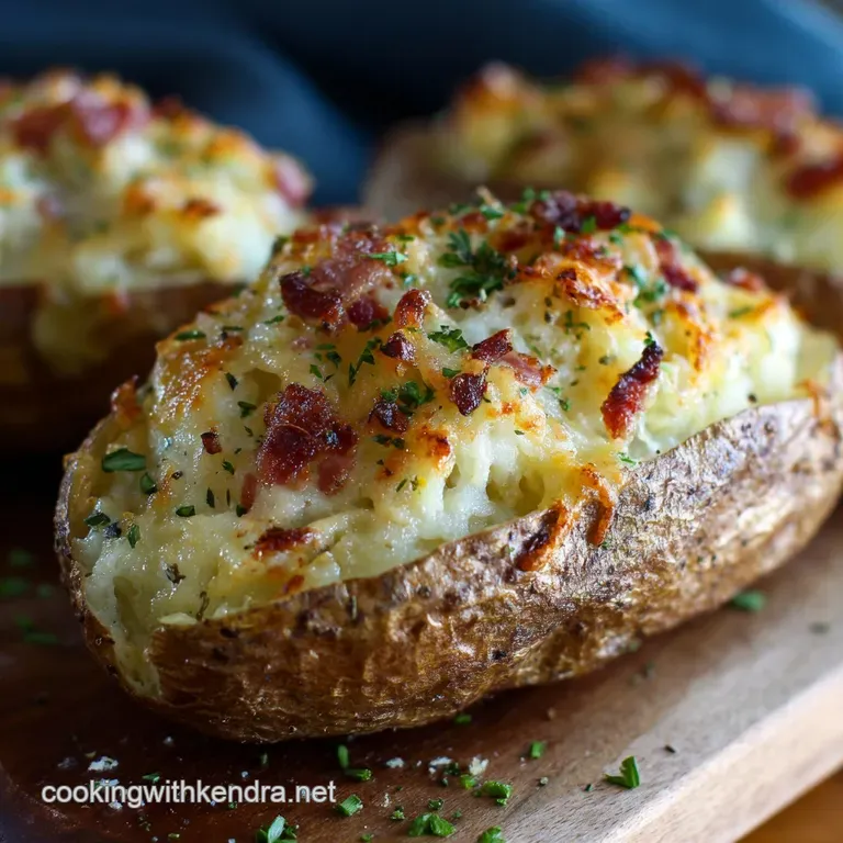 Twice Baked Potato: Crispy Skin Creamy Centre