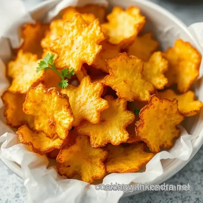Crispy Air Fryer Potato Chips presentation