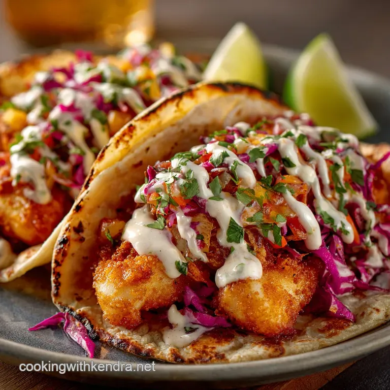 Fish Tacos Recipe the Crispy Baja Version with Zingy Crema presentation