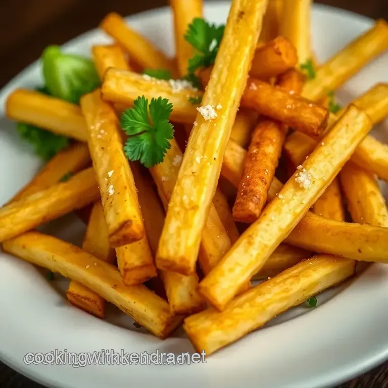 Crispy Cassava Fries presentation