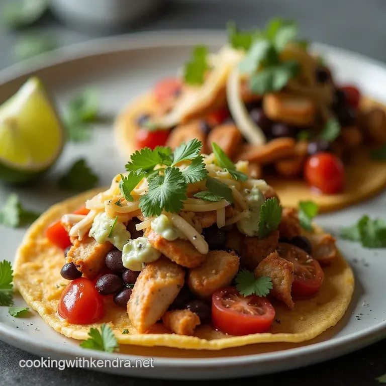 The Dont Be Shy Chicken Black Bean Loaded Tostadas