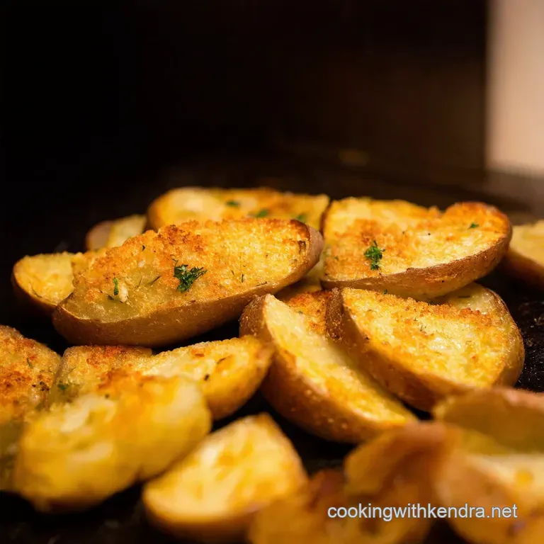 Crispy Garlic Herb Baked Potato Slices presentation