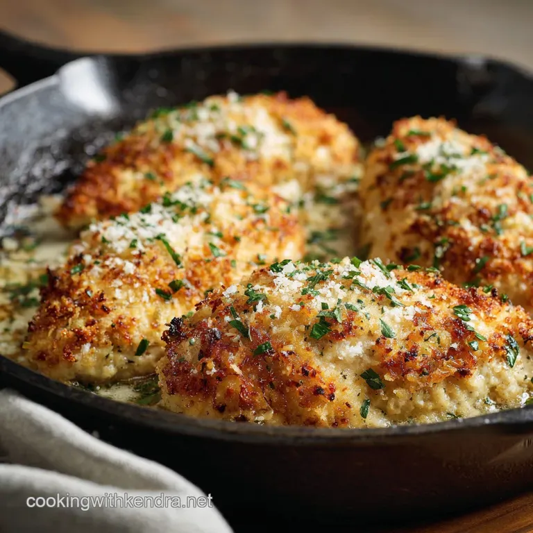 Garlic Parmesan Chicken: the Ultimate Crispy Baked Cutlets presentation