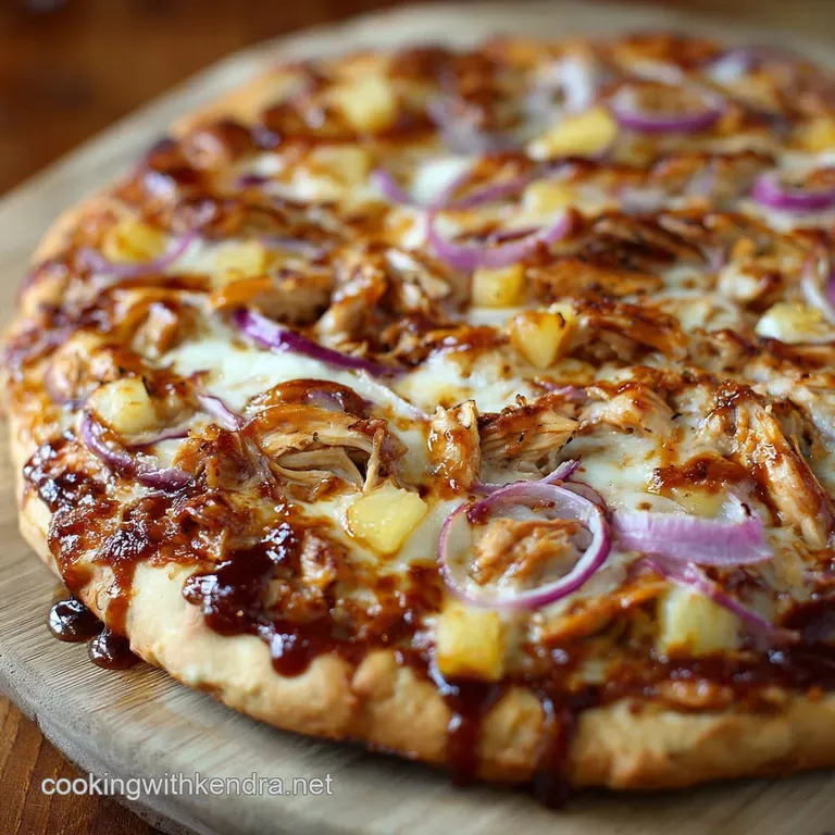 The Big Kahuna Smoky Hawaiian Bbq Chicken Pizza Recipe presentation