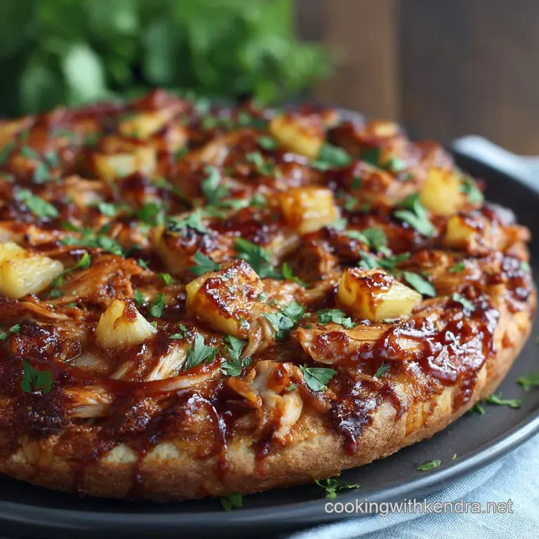 The Big Kahuna Smoky Hawaiian BBQ Chicken Pizza Recipe