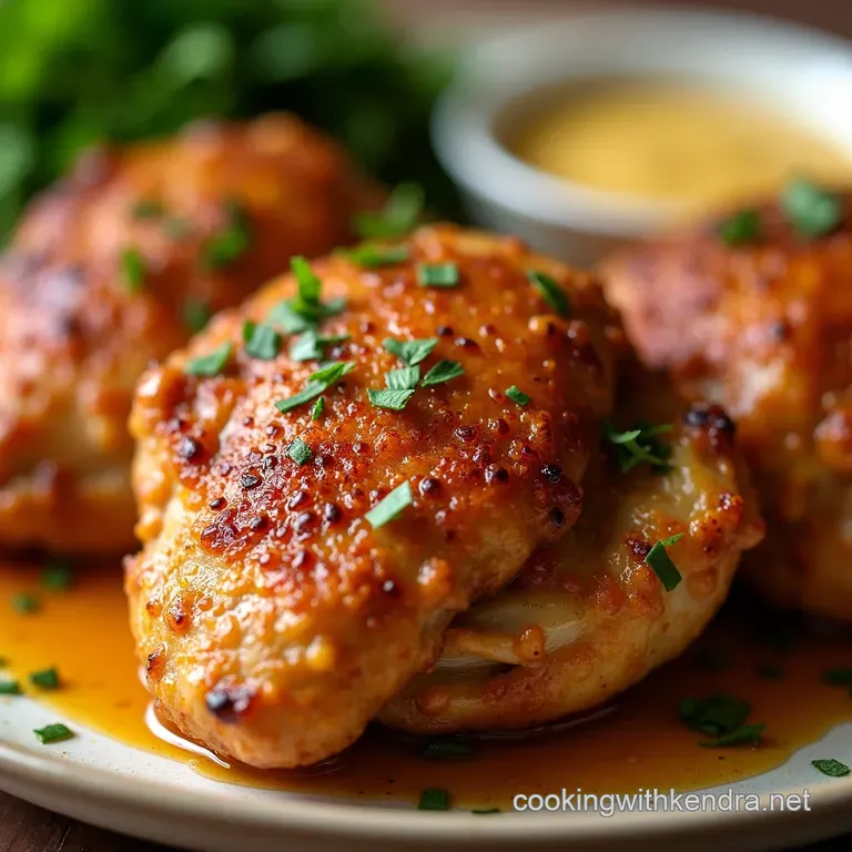 Crispy Juicy Baked Chicken Thighs presentation
