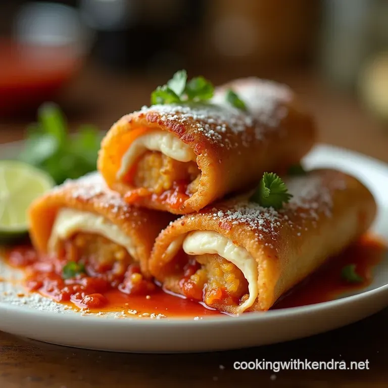 The Great British Bakeoff Meets Baja Ultimate Crispy or Baked Chicken Chimichangas presentation