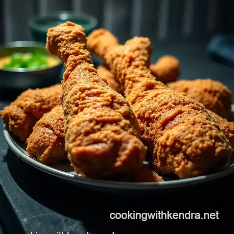 Crispy Southern Fried Chicken Legs presentation