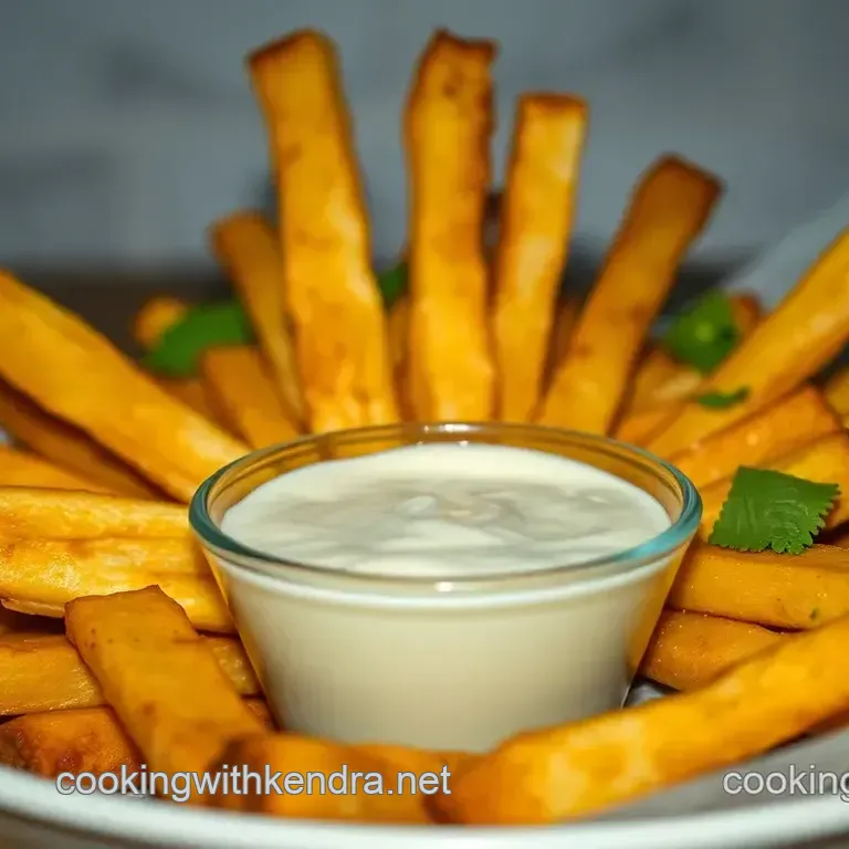 Crispy Yucca Fries with a Zesty Lime Dipping Sauce