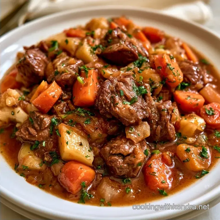 Hearty Crockpot Beef Vegetable Soup