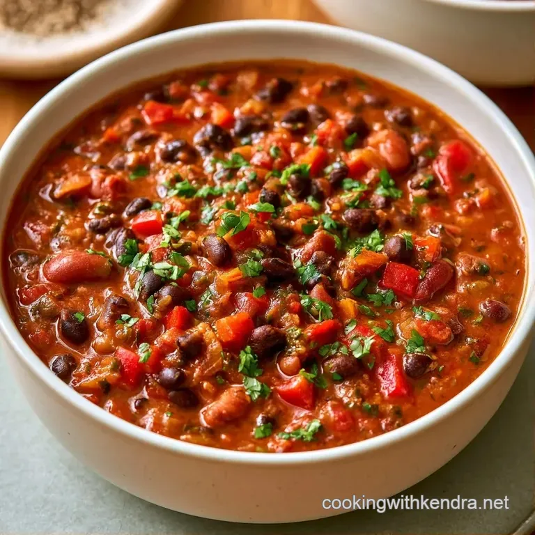 A colorful bowl of savory tomato broth topped with creamy avocado slices, melted cheese, and fresh cilantro.