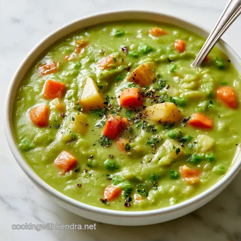Hearty Crockpot Split Pea Soup Vegetarian