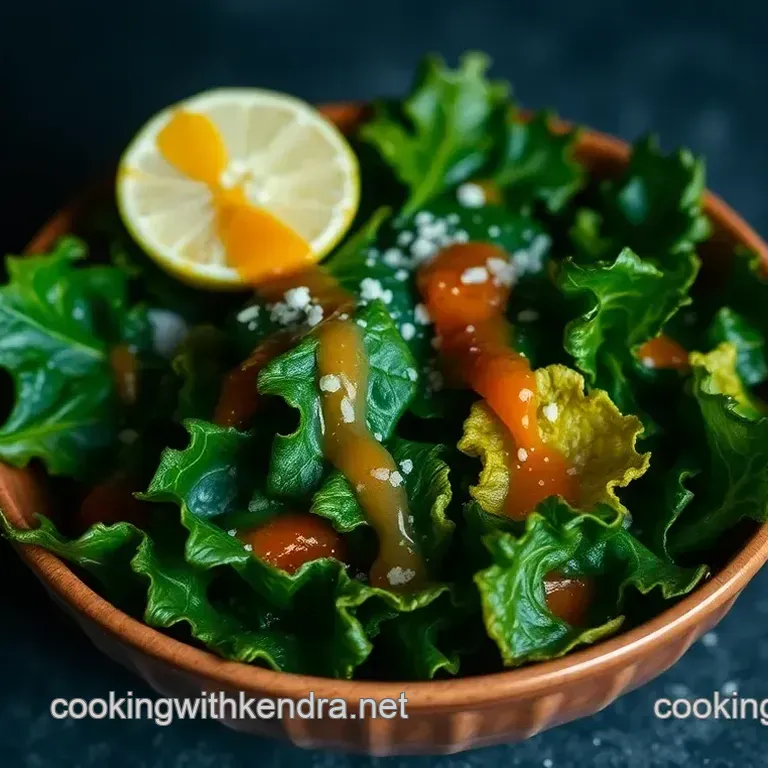 Crunchy Leafy Green Salad Chips with Refreshing Juice Drizzle