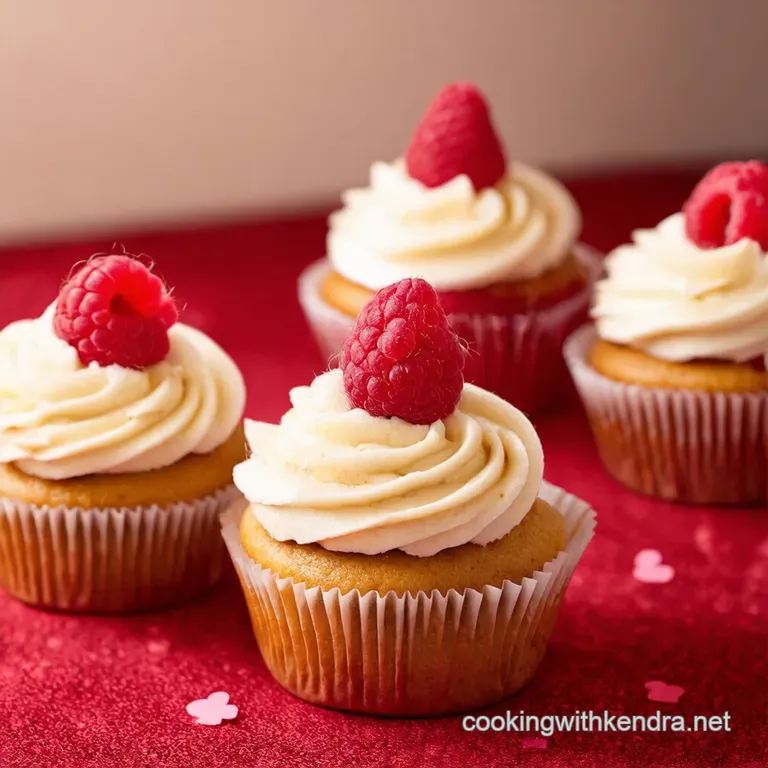 Cupids Kiss Cupcakes Raspberry White Chocolate Delight presentation