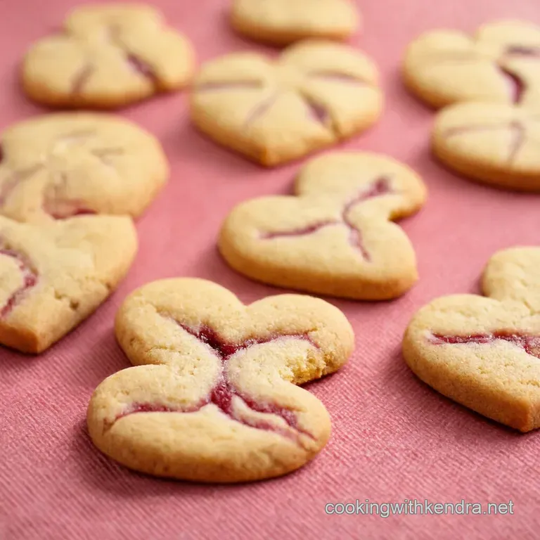 Cupids Kiss Valentine Cookies Buttery Shortbread with Raspberry Swirl presentation