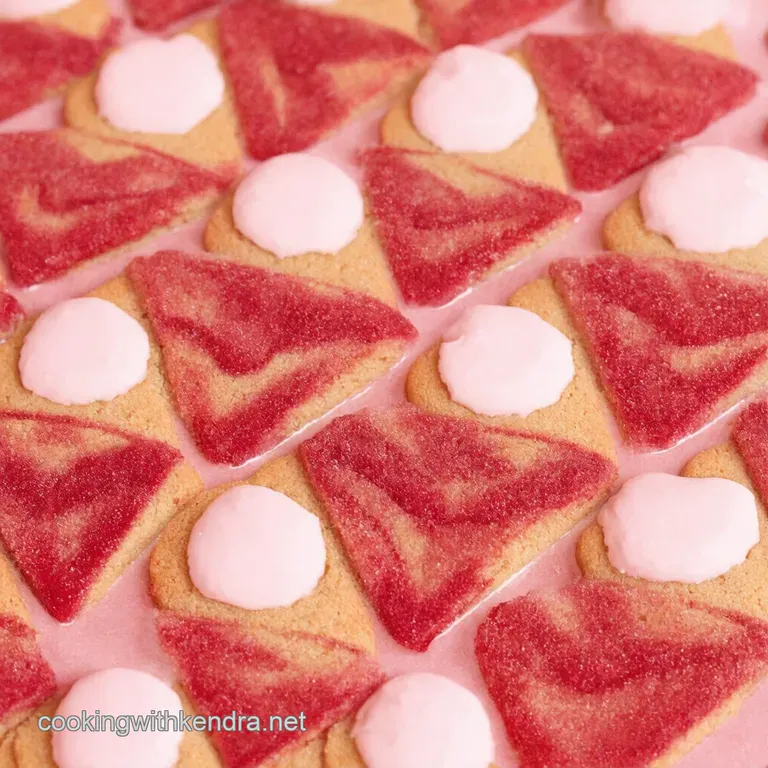 Cupids Kiss Valentine Cookies Buttery Shortbread with Raspberry Swirl