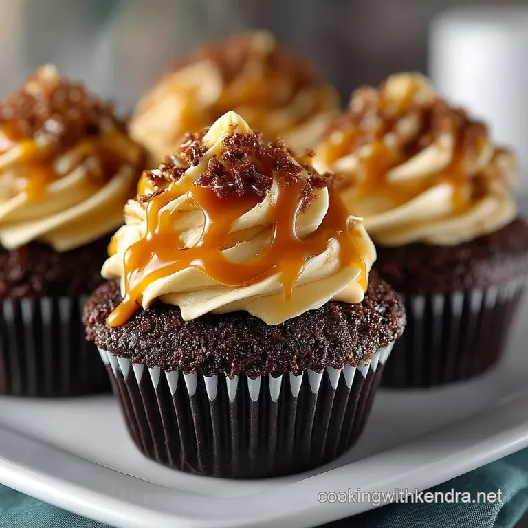 Decadent Devils Food Chocolate Cupcakes with Silky Salted Caramel Buttercream