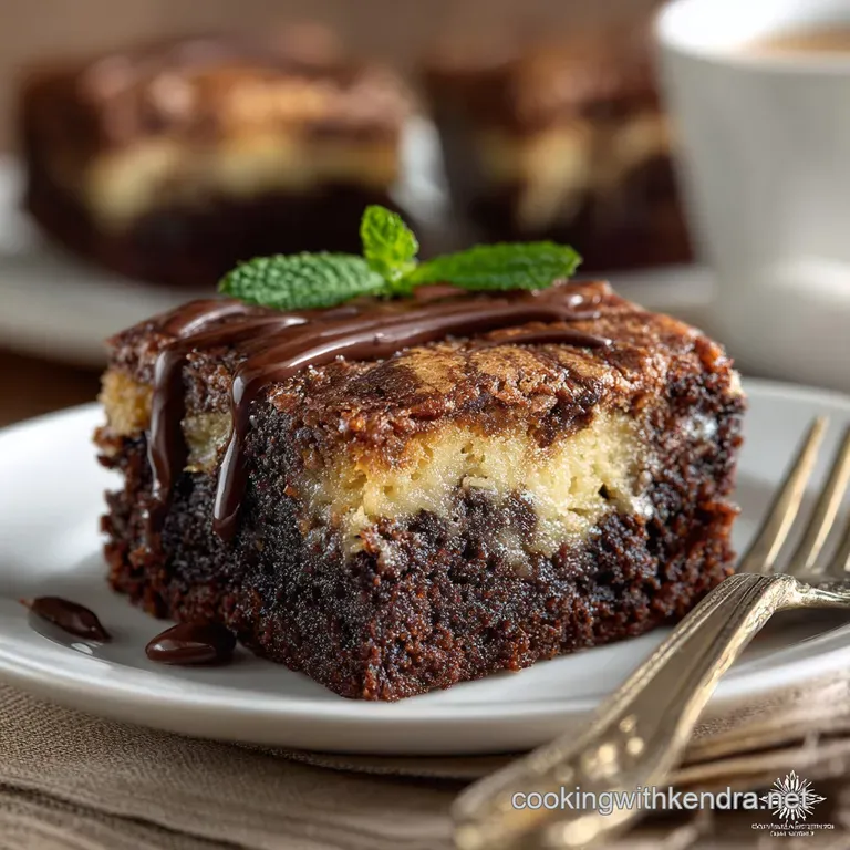 The Duchess of Goo Chocolate Marble Gooey Butter Cake presentation