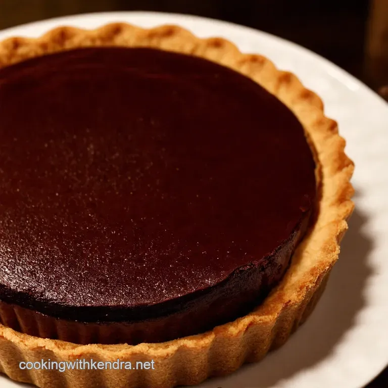 Decadent Dark Chocolate Tart presentation