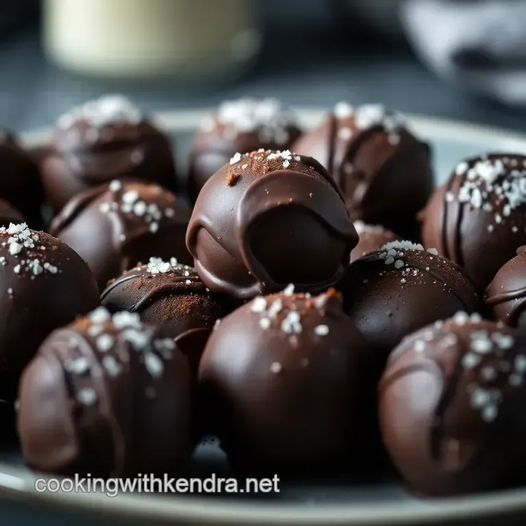 Decadent Dark Chocolate Truffles with Couverture Chocolate presentation