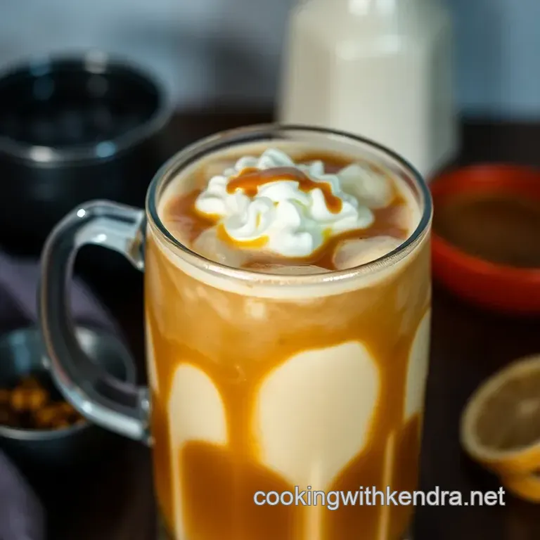 Decadent Dulce de Leche Frappe presentation