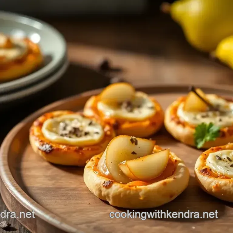 Decadent Gorgonzola Pear Pizza Bites