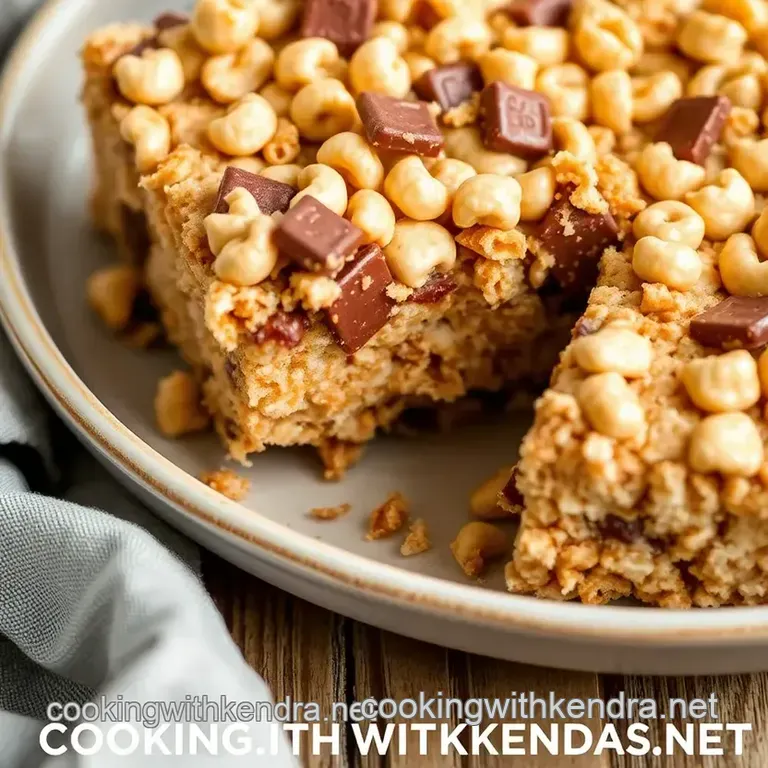 Decadent Mars Bar Krispie Cake presentation