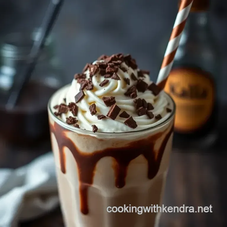 Decadent Mudslide Milkshake: a Creamy Indulgence presentation