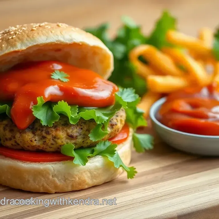 Zesty Veggie Burgers with Fiery Spicy Ketchup