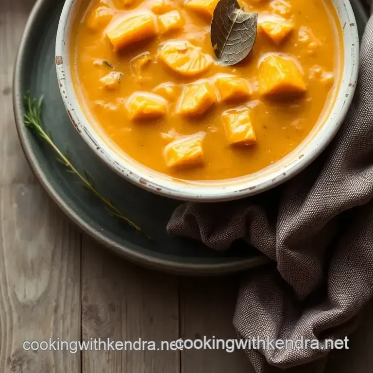 Discover Tökfőzelék: Creamy Hungarian Pumpkin Stew presentation