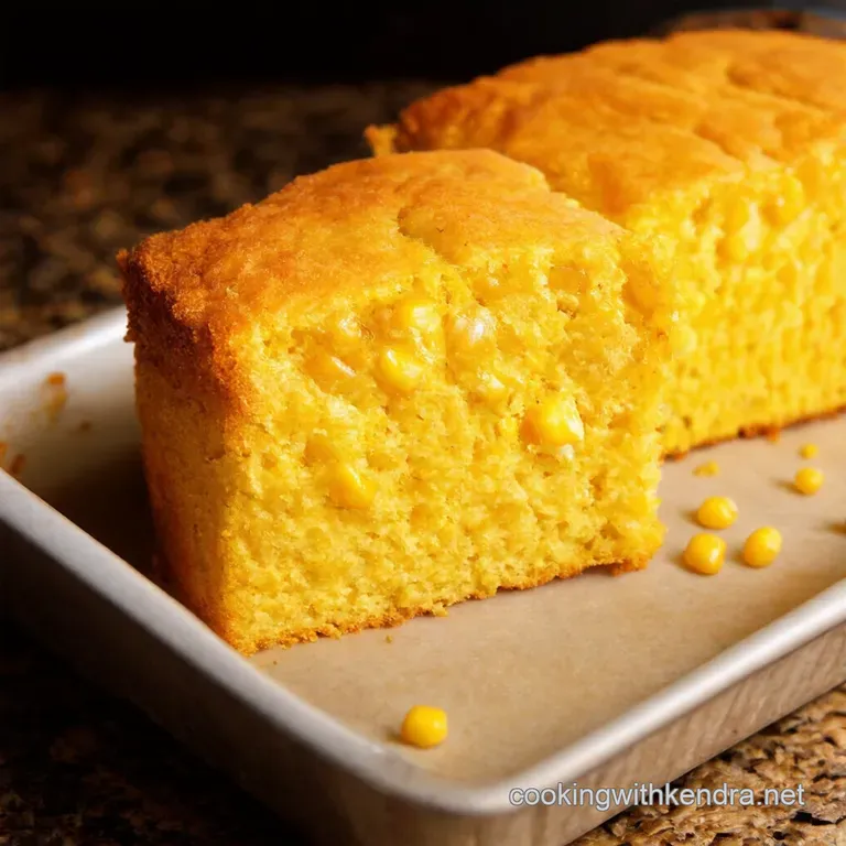 Double Corn Delight Cornbread presentation