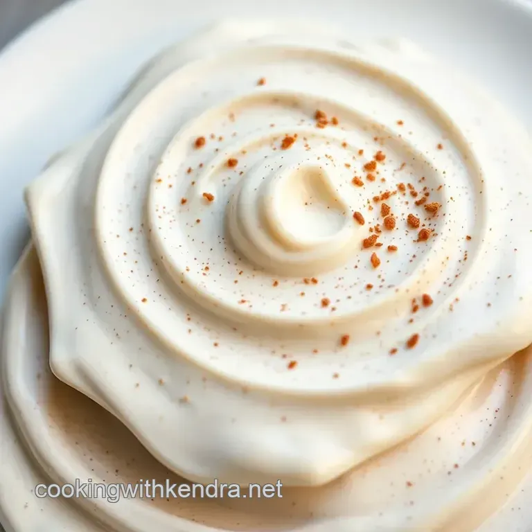 Dreamy Cinnamon Roll Frosting (Without Cream Cheese) presentation