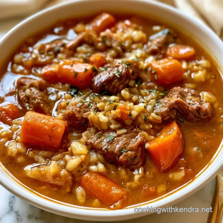 Old Fashioned Dutch Oven Beef Barley Soup