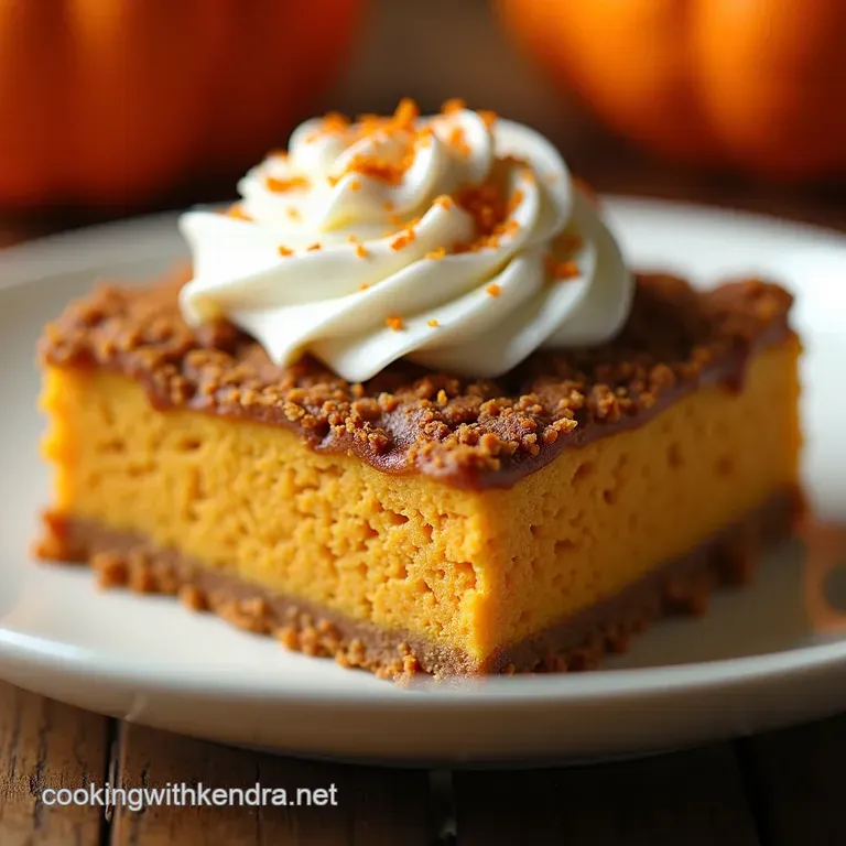 Easy 5Ingredient Pumpkin Dessert Squares presentation