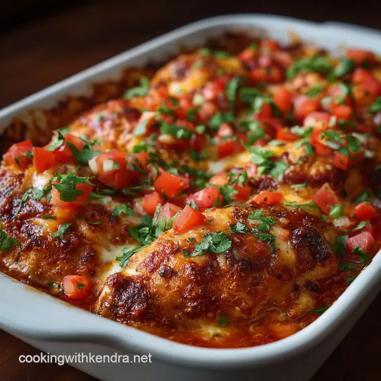 Chicken and Salsa Recipe: the Easy Fiesta Chicken Bake presentation