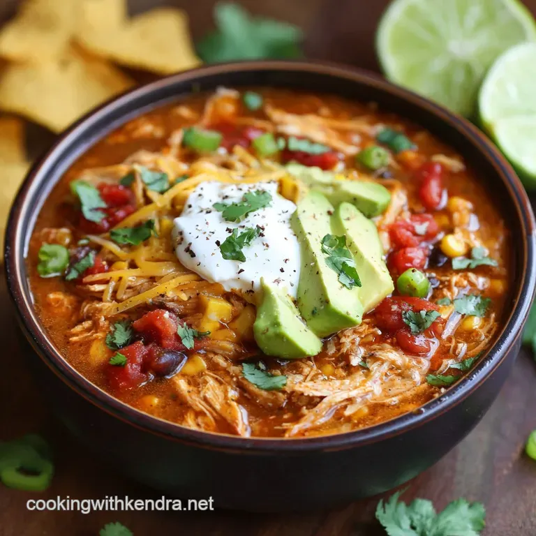 Crockpot Chicken Taco Soup: the Effortless Slow Cooker Fiesta presentation