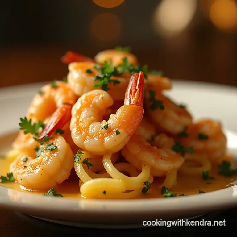 The Ultimate Goldenhour Shrimp Scampi Garlic Lemon White Wine Perfection presentation