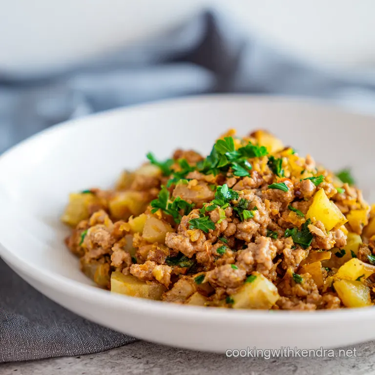 Easy Ground Turkey and Potato Hash presentation