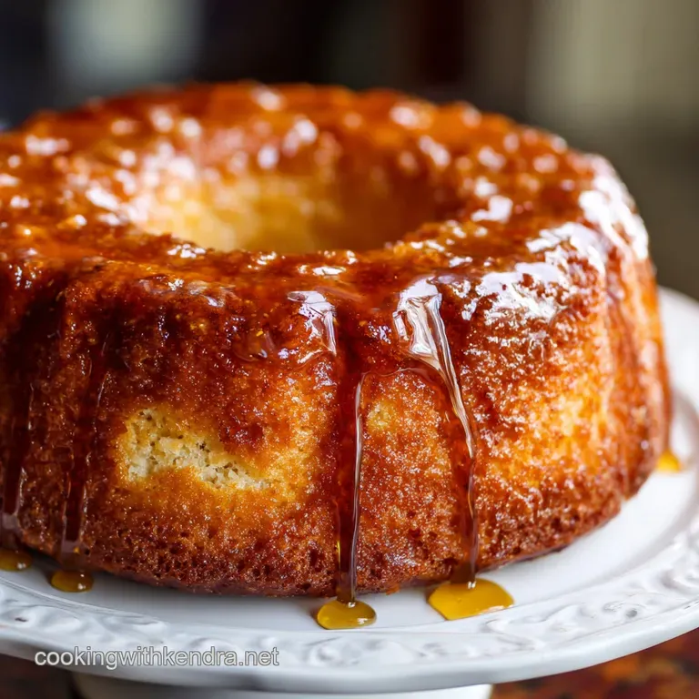 Honey Bun Cake the Ultimate Easy Recipe with Gooey Swirl and Glaze presentation