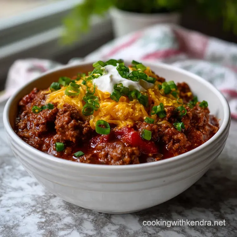 The Best Kid Friendly Chili Recipe (No Spice) presentation
