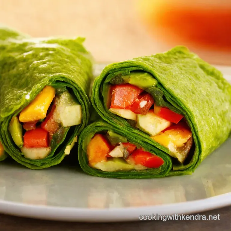 Easy Mediterranean Veggie Wraps presentation