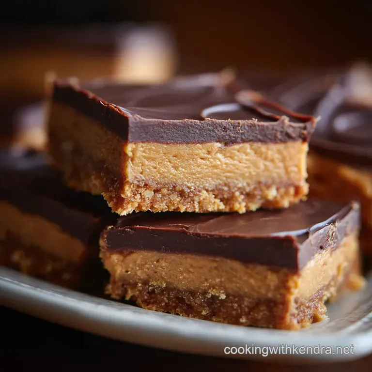 Peanut Butter Bars Ultimate Nobake Chocolatecapped Classic presentation