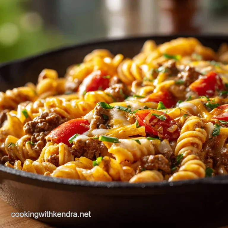 Cheeseburger Pasta Skillet: Creamy One-Pot Recipe Ready in 45 Minutes