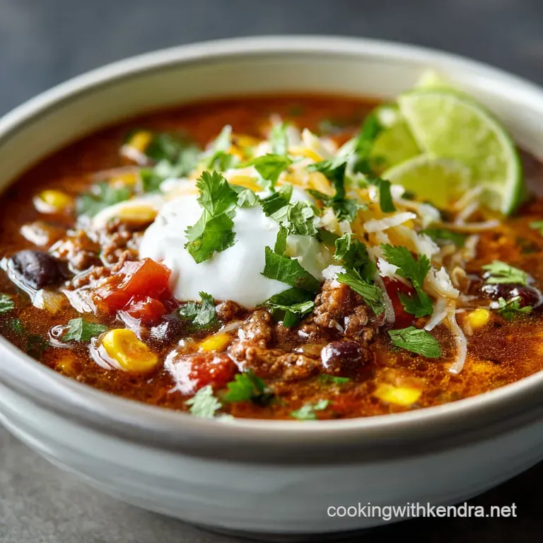 Taco Soup the Ultimate Onepot Comfort Food Ready in 45 Minutes presentation