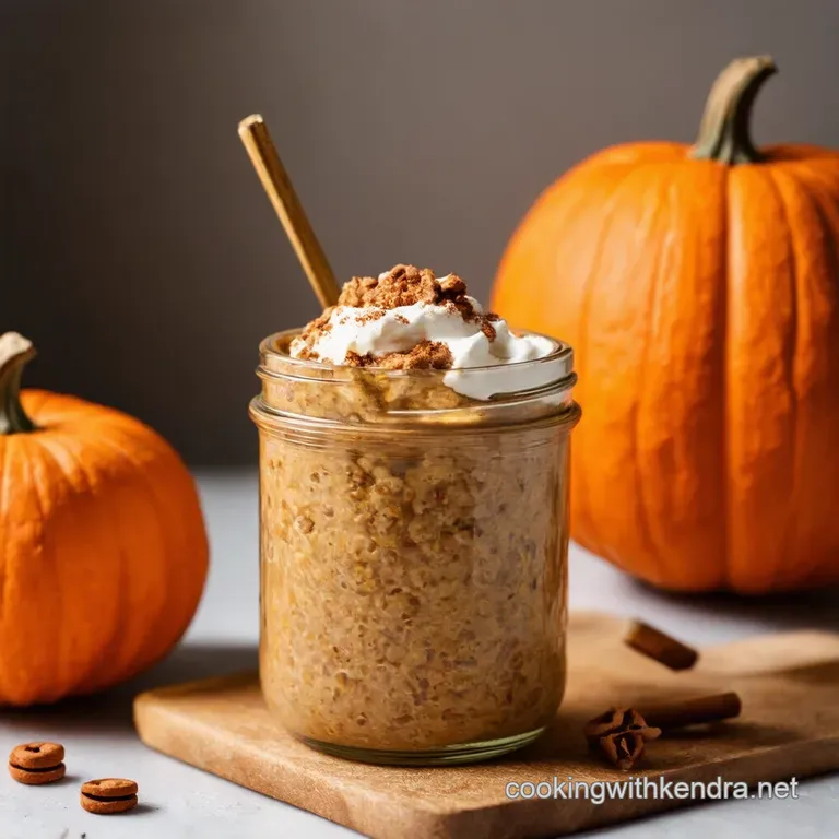 Easy Pumpkin Spice Overnight Oats presentation