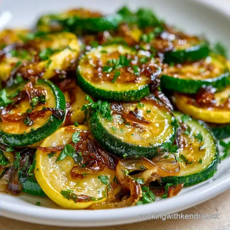 Easy Sauteed Zucchini and Squash with Garlic and Onions