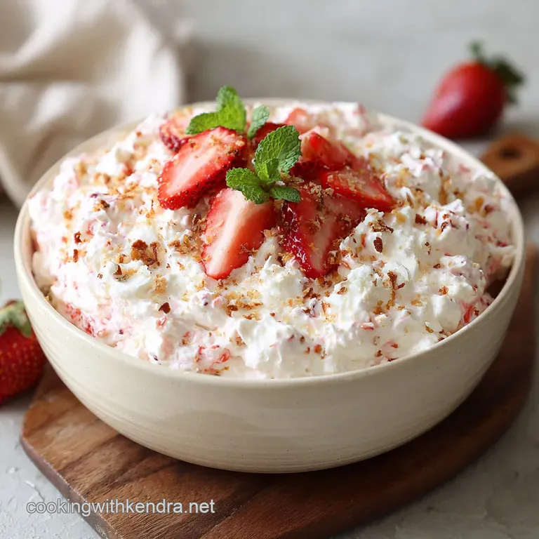 Strawberry Fluff Salad with Cool Whip: the Easy Potluck Dessert Dream presentation