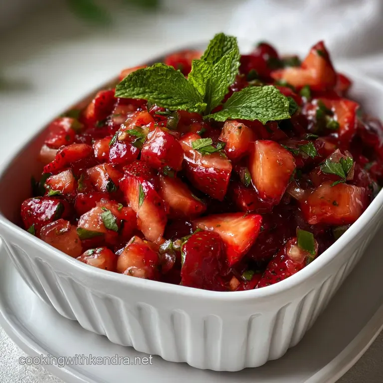 Strawberry Salsa: Fresh Mint and Lime Recipe presentation
