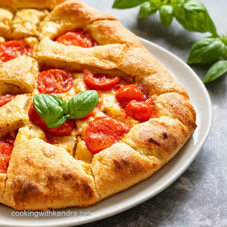 Easy Tomato Basil Galette with Goat Cheese presentation