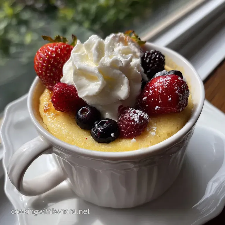 Easy Vanilla Protein Mug Cake Quick Recipe presentation